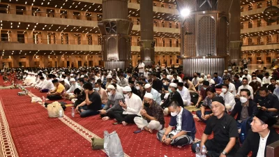 Suasana Malam Nisfu Sya'ban 1443 H di Masjid Istiqlal (Credit istiqlal.or.id)