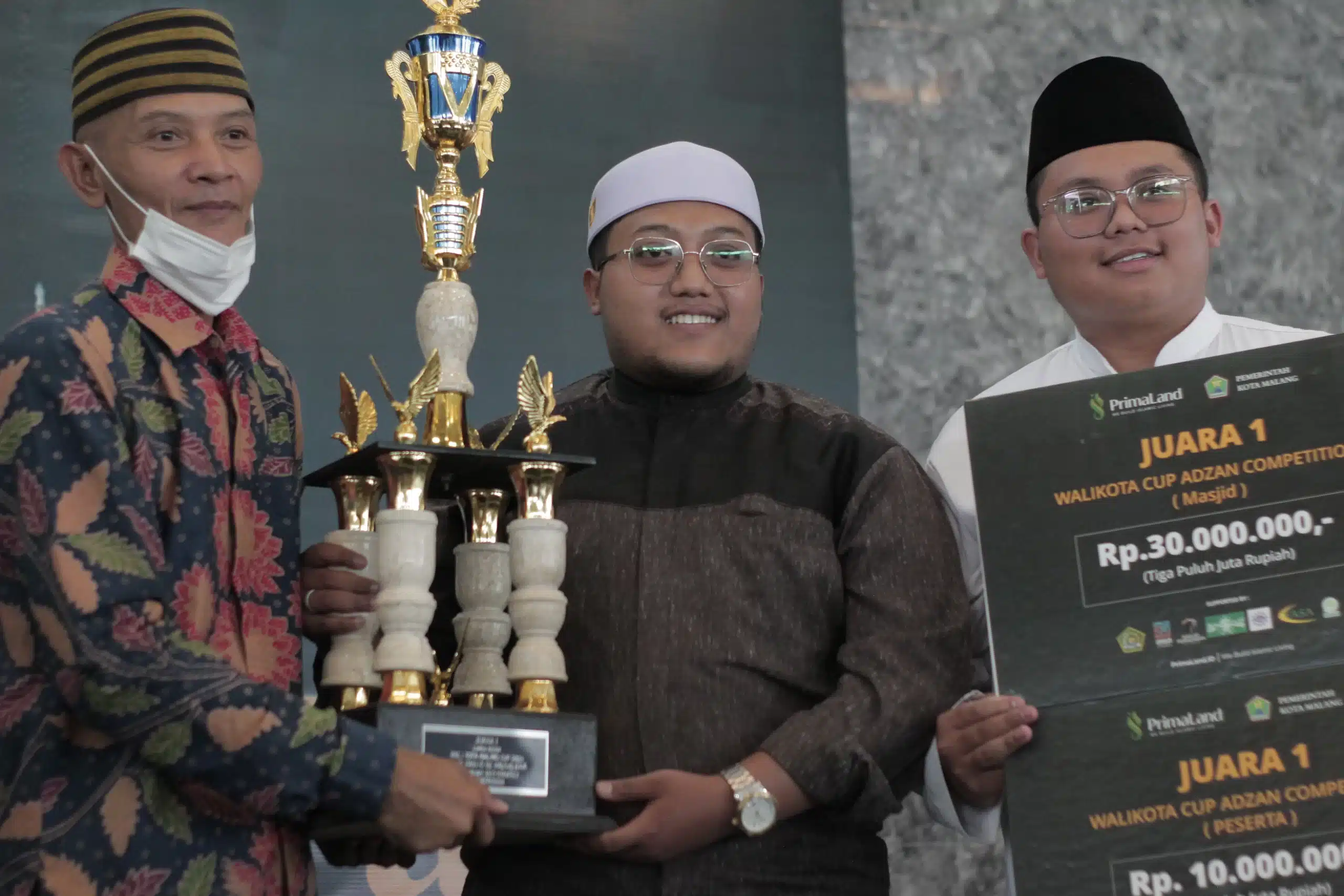 Peraih Juara 1 Adzan Competition Wali Kota Malang Cup 2023. (Image: Wartajatim.co.id)