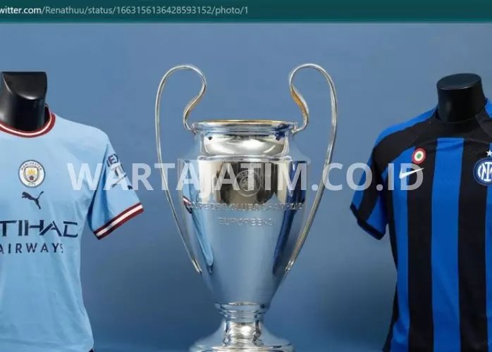 Final pertandingan Liga Champions antara Manchester City dan Inter Milan akan diadakan pada Minggu (11/6) dini hari WIB.