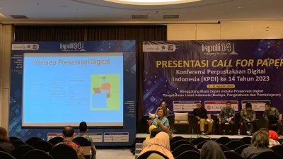 Konferensi Perpustakaan Digital Indonesia (KPDI) ke-14 tahun 2023 di Atria Hotel Malang. (doc. wartajatim)