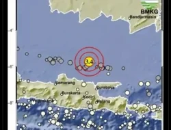 Peringatan Dini BMKG: Gempa Magnitudo 3.4 Guncang Tuban, Jawa Timur