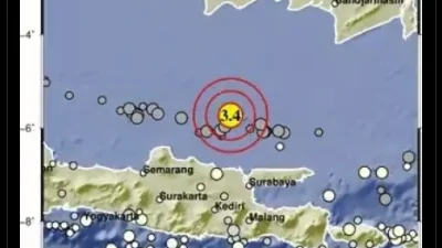 Peringatan Dini BMKG: Gempa Magnitudo 3.4 Guncang Tuban, Jawa Timur