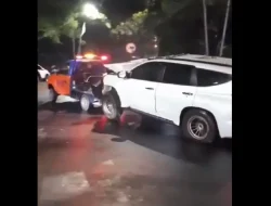 Kecelakaan Pajero di Jalan Veteran Malang, Bagian Depan Ringsek Parah