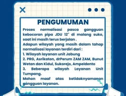 Perumda Tirta Kanjuruhan Minta Maaf, Air Malang Suko Terganggu