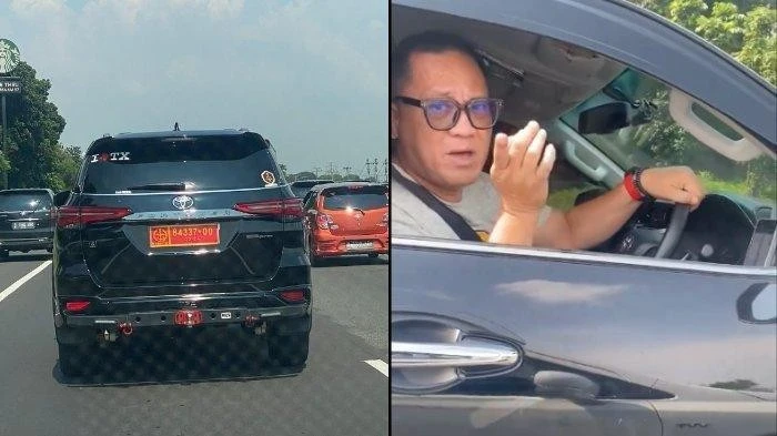 Pengemudi Fortuner Arogan Pakai Pelat TNI Palsu