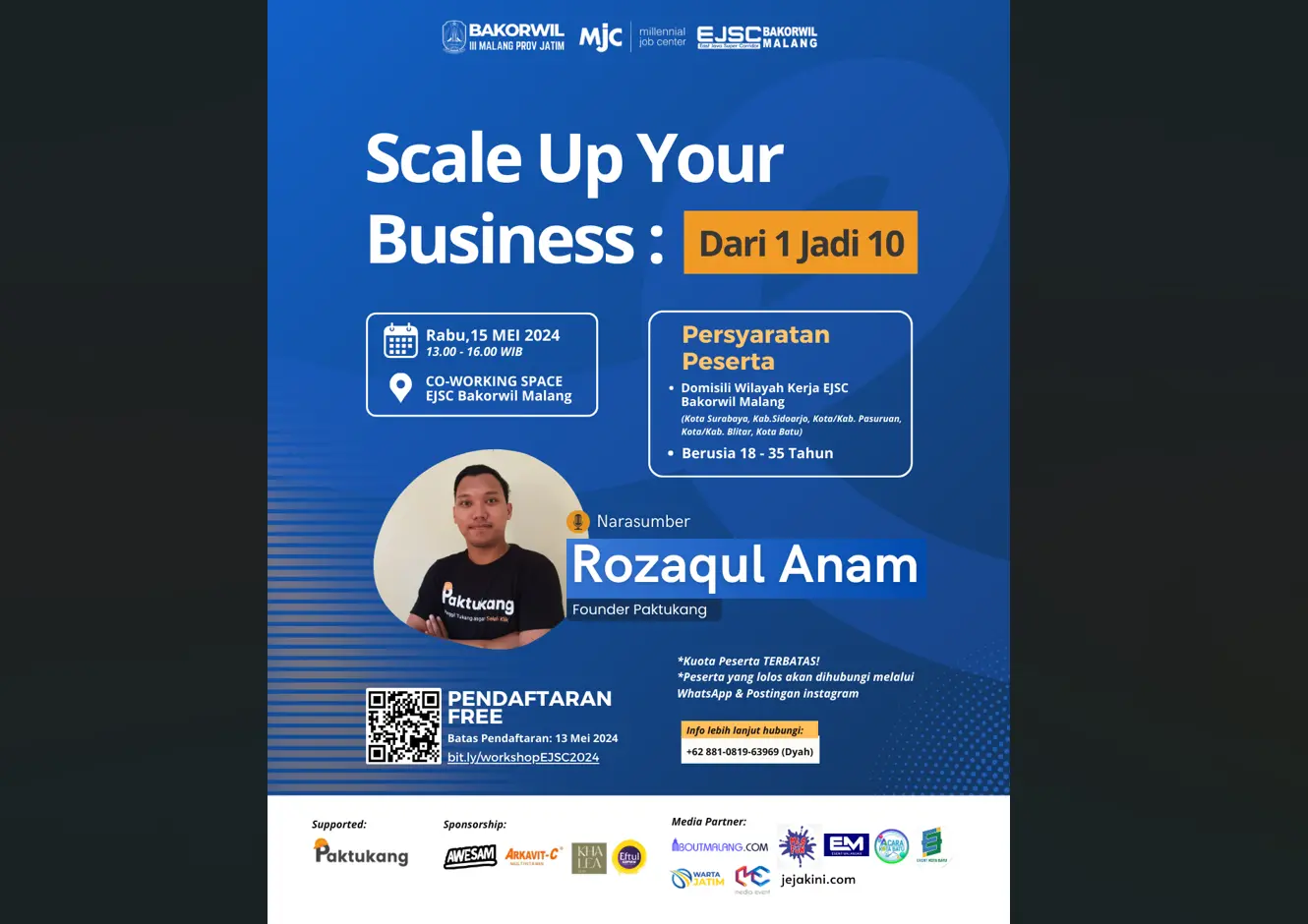 workshop EJSC gratis pengembangan bisnis