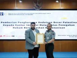 Kedubes Palestina Berikan Penghargaan kepada Kantor Imigrasi Malang atas Penegakan Hukum Berlandaskan Kemanusiaan