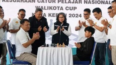 Pembukaan Wali Kota Cup, Pj Wali Kota Kediri Resmikan Kejuaraan Nasional Catur Pelajar