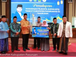 Kecamatan Gondangwetan Raih Juara Umum MTQ Kabupaten Pasuruan XXXI