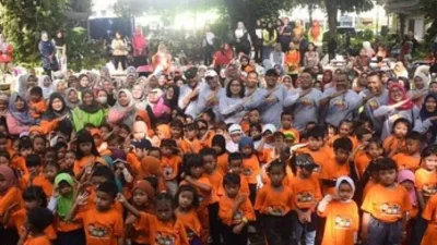 Pj Wali Kota Kediri Gelar Lomba Mewarnai Peringatan World Clean Up Day 2024