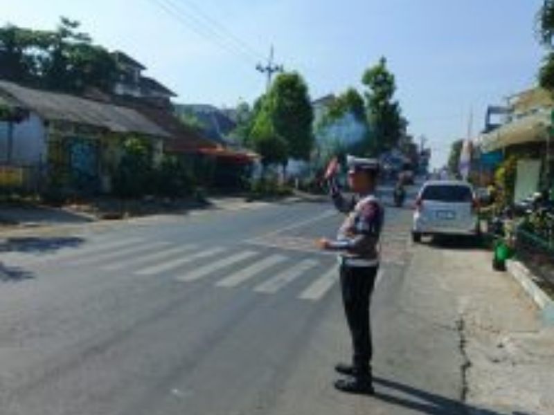 Sat Lantas Polres Batu gelar "Poros Pagi" di setiap hari pada 12 titik rawan.