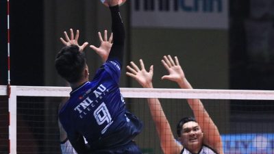 Rajawali Pasundan Bandung meraih kemenangan perdana di babak final four Kompetisi Voli Antarklub Livoli Divisi Utama 2024.