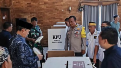 Polres Situbondo pantau Simulasi Pemungutan Suara Pilkada. Sumber : Istimewa.