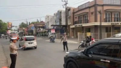 Sukseskan Kelancaran Lalu Lintas, Satlantas Polres Batu Intensifkan Poros Pagi