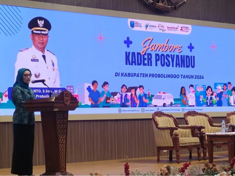 Pemkab Probolinggo menggelar Jambore Kader Posyandu 2024 di Auditorium Madakaripura (26/11/2024). Sumber : Istimewa.