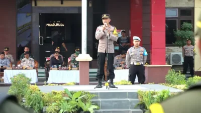 Polres Probolinggo Gelar Apel Linmas untuk Kesiapan Pengamanan Pilkada 2024