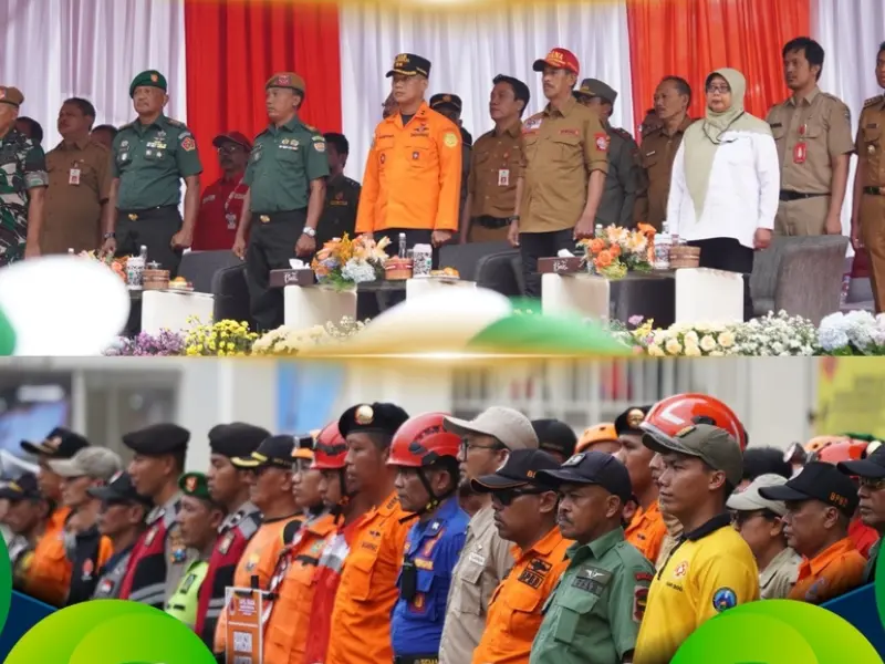 Pemerintah Kota Batu menggelar simulasi tanggap darurat bencana di Pasar Induk Among Tani pada Senin (11/11/2024).