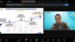 Deputi Bidang Pelayanan Publik Kementerian PANRB Otok Kuswandaru saat membuka Sosialisasi Kebijakan dan Identifikasi Data Unit Penyelenggara Pelayanan Publik secara daring di Jakarta, Jumat (15/11).