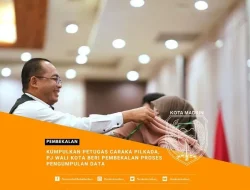 Pj Wali Kota Madiun Berikan Pembekalan kepada Petugas Caraka Pilkada 2024