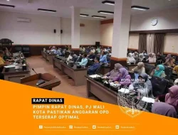 Pimpin Rapat Dinas, Pj Wali Kota Eddy Supriyanto Dorong Optimalisasi Serapan Anggaran OPD