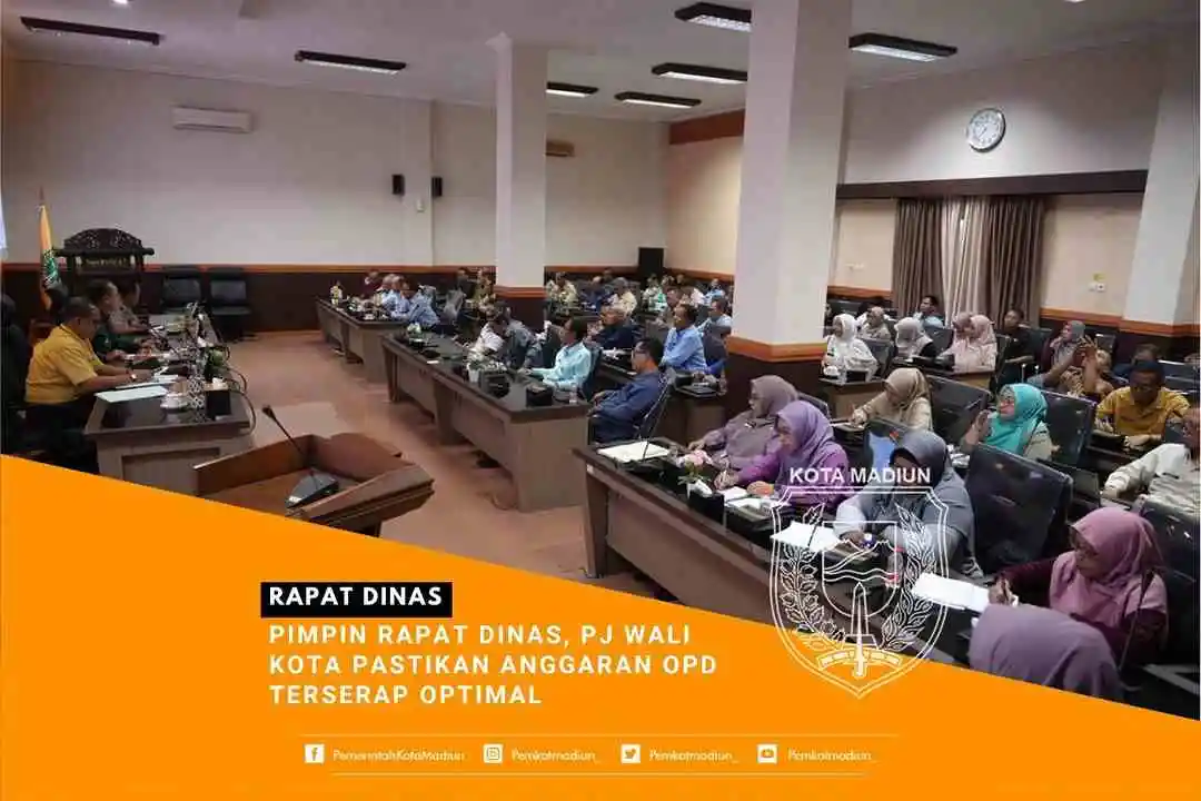 Pimpin Rapat Dinas, Pj Wali Kota Pastikan Anggaran OPD Terserap Optimal. (dok.istimewa)