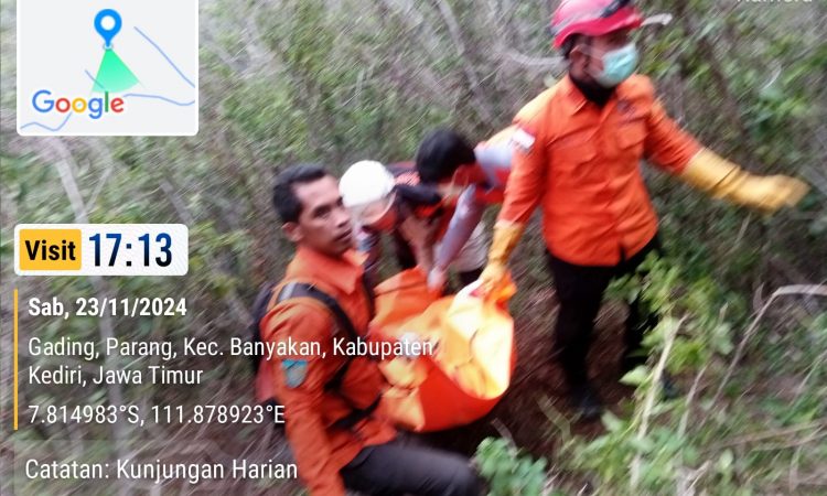 Penemuan Warga Hilang di Hutan Joho Kediri