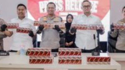 Polrestabes Surabaya Gagalkan Pengiriman 145 Koli Rokok Ilegal Senilai Rp 2,1 Miliar