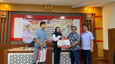 60 Mahasiswa Terpilih Mendapatkan Beasiswa Pemerintah Kota Blitar Tahun 2024