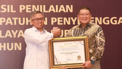 Pemkab Malang Raih Penghargaan Kepatuhan Pelayanan Publik Tahun 2024 dari Ombudsman RI