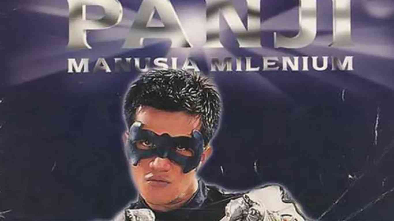 Ilustrasi karakter-karakter superhero lokal Indonesia dari era 90-an dan 2000-an, menampilkan Panji Manusia Millenium, Saras 008, Wiro Sableng, dan Gerhana dalam aksi mereka